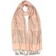 Echarpe Pashmina rose poudre avec soie Patna ANCIENNES COLLECTIONS divers