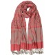 Echarpe Pashmina rouge et argent avec soie Patna ANCIENNES COLLECTIONS divers