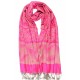 Foulard Pashmina rose framboise avec soie Patna Echarpe Léon montane