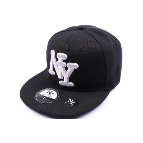 Casquette NY fitted Noir CASQUETTES Hip Hop Honour