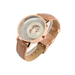 Montre femme doree et strass bracelet doré Precya Montre Michael John