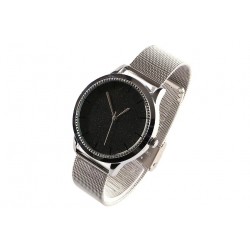 Montre femme paillettes argent et noir bracelet milanais Mysia ANCIENNES COLLECTIONS divers