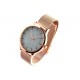 Montre femme doree strass bleu bracelet milanais Mysia Montre Michael John