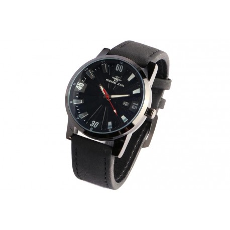 Montre Homme Noire Bracelet Cuir Tendance avec Dateur Myxtra ANCIENNES COLLECTIONS divers