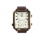 Grosse montre rectangle chronographe marron bracelet cuir Kyltex Michael John ANCIENNES COLLECTIONS divers