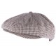 Casquette Gavroche marron carreaux noir en laine Etna ANCIENNES COLLECTIONS divers