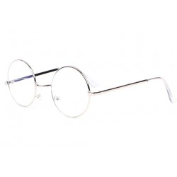 Grandes Lunettes anti lumiere bleue rondes metal argent Myrtek Lunette anti Lumière Bleu New Time