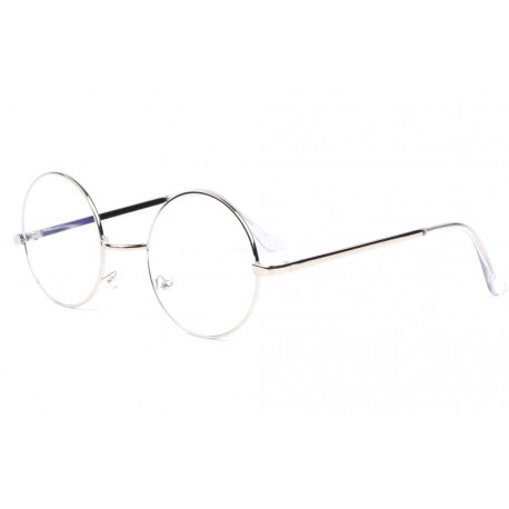 Grandes Lunettes anti lumiere bleue rondes metal argent Myrtek Lunette anti Lumière Bleu New Time