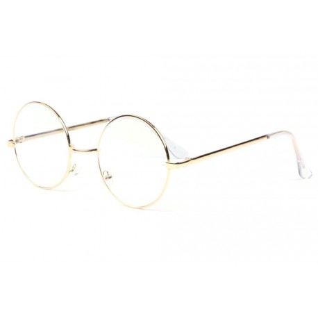 Grandes Lunettes anti lumiere bleue rondes metal dore Myrtek Lunette anti Lumière Bleu New Time