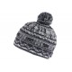 Bonnet pompon noir et gris doublure polaire Alpy Leon Montane BONNETS Léon montane