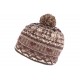 Bonnet pompon marron et beige doublure polaire Alpy Leon Montane BONNETS Léon montane