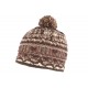 Bonnet pompon marron et beige doublure polaire Alpy Leon Montane BONNETS Léon montane