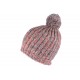 Bonnet pompon gris et rouge corail Koly Leon Montane BONNETS Léon montane