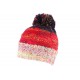 Bonnet pompon rouge et beige Fashion Zyka Leon Montane BONNETS Léon montane