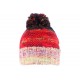 Bonnet pompon rouge et beige Fashion Zyka Leon Montane BONNETS Léon montane