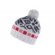 Bonnet pompon gris et rouge Fashion Floky Leon Montane BONNETS Léon montane