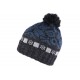 Bonnet pompon noir et bleu Floky Leon Montane BONNETS Léon montane