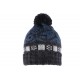 Bonnet pompon noir et bleu Floky Leon Montane BONNETS Léon montane