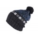 Bonnet pompon noir et bleu Floky Leon Montane BONNETS Léon montane