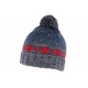 Bonnet pompon gris et bleu Floky Leon Montane BONNETS Léon montane