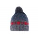 Bonnet pompon gris et bleu Floky Leon Montane BONNETS Léon montane