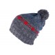 Bonnet pompon gris et bleu Floky Leon Montane BONNETS Léon montane