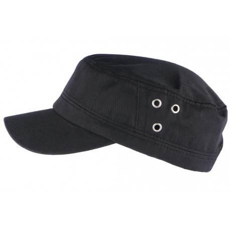 Casquette militaire Noire Koss Nyls Création CASQUETTES Nyls Création