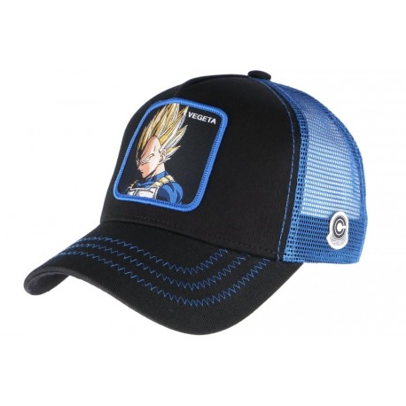 Casquette filet Vegeta Dragon Ball Z Collabs bleue et noire ANCIENNES COLLECTIONS divers