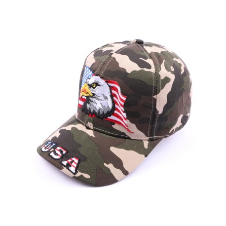 Casquette Aigle drapeau USA Camouflage CASQUETTES divers