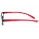 Lunettes de lecture tour de cou noires et rouges Rely Lunettes Loupes Proloupe