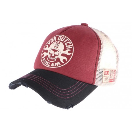 Casquette Von Dutch rouge Rag Is Still Alive CASQUETTES VON DUTCH