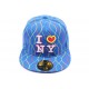 Casquette NY fitted Bleue avec rayures CASQUETTES Hip Hop Honour