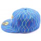 Casquette NY fitted Bleue avec rayures CASQUETTES Hip Hop Honour