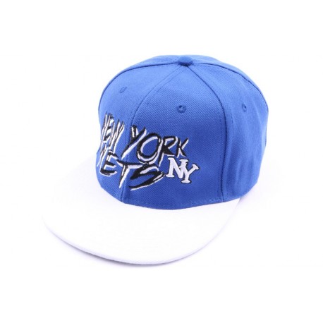 Casquette fitted NY Bleue et blanche CASQUETTES Hip Hop Honour