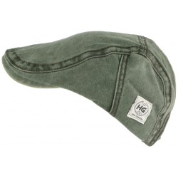 Casquette plate verte tendance en coton homme et femme Elyk CASQUETTES Léon montane