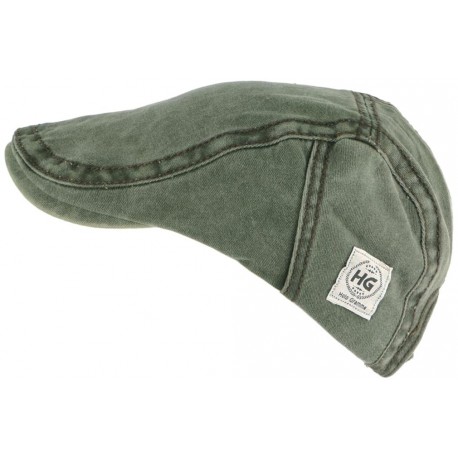 Casquette plate verte tendance en coton homme et femme Elyk CASQUETTES Léon montane