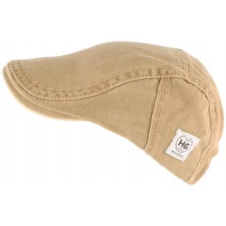 Casquette plate beige tendance en coton homme et femme Elyk CASQUETTES Léon montane