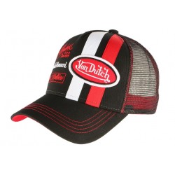 Casquette Von Dutch noire et rouge Mc Queen Motors Custom ANCIENNES COLLECTIONS divers