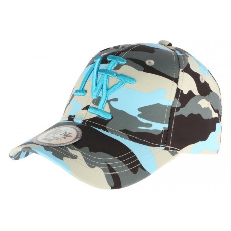 Casquette NY militaire bleue et grise Aincys ANCIENNES COLLECTIONS divers