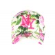 Casquette NY beige et rose à fleurs fashion Bora ANCIENNES COLLECTIONS divers