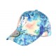 Casquette NY Enfant Bleue fleurs beiges Bali 7 à 12 ans ANCIENNES COLLECTIONS divers