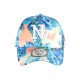 Casquette NY Enfant Bleue fleurs beiges Bali 7 à 12 ans ANCIENNES COLLECTIONS divers