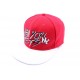 Casquette fitted rouge et visière blanche CASQUETTES Hip Hop Honour