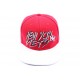 Casquette fitted rouge et visière blanche CASQUETTES Hip Hop Honour