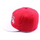 Casquette fitted rouge et visière blanche CASQUETTES Hip Hop Honour