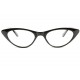 Lunettes de lecture papillon noires femme tendance Sally Lunettes Loupes Proloupe