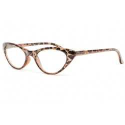 Lunettes de lecture papillon marron femme tendance Sally Lunettes Loupes Proloupe