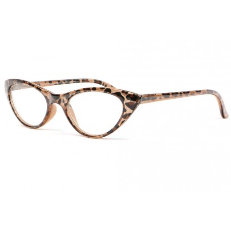 Lunettes de lecture papillon marron femme tendance Sally Lunettes Loupes Proloupe