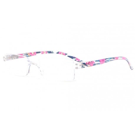 Lunettes lecture fantaisie roses et bleues discretes Grafy Lunettes Loupes Proloupe