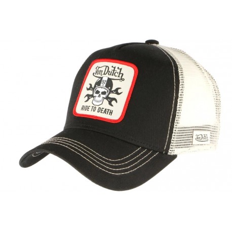 Casquette Von Dutch Noire Ride To Death GRN Crane Motard Trucker ANCIENNES COLLECTIONS divers